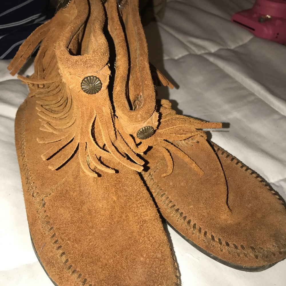 Moccasins barley worn